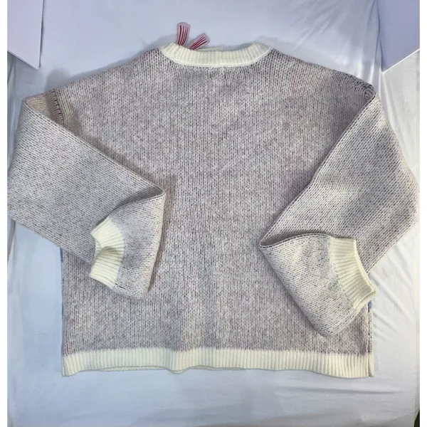 A NEW DAY Target Holiday Crewneck Sweater Cream Blue Red Apres Size XXL‎ NWT - Image 2