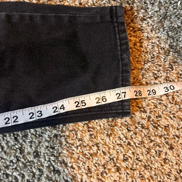 American Eagle Mom Straight Jeans 000 Ripped Distressed Black Denim‎ - Image 7