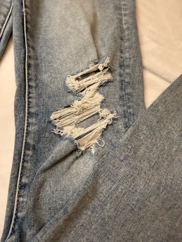 American Eagle Ne(x)t Level Stretch Light Wash Distressed High-Rise Skinny Jeans - Image 4
