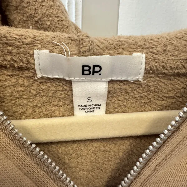 BP Nordstrom Womens Colorblock Half Zip Hoodie Sweatshirt Blue Brown Yellow Sm - Image 6