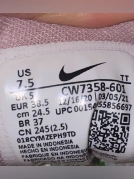 Nike Air Zoom Pegasus 38 Running Sneakers Size 7.5 Champagne White Barely Rose - Image 7