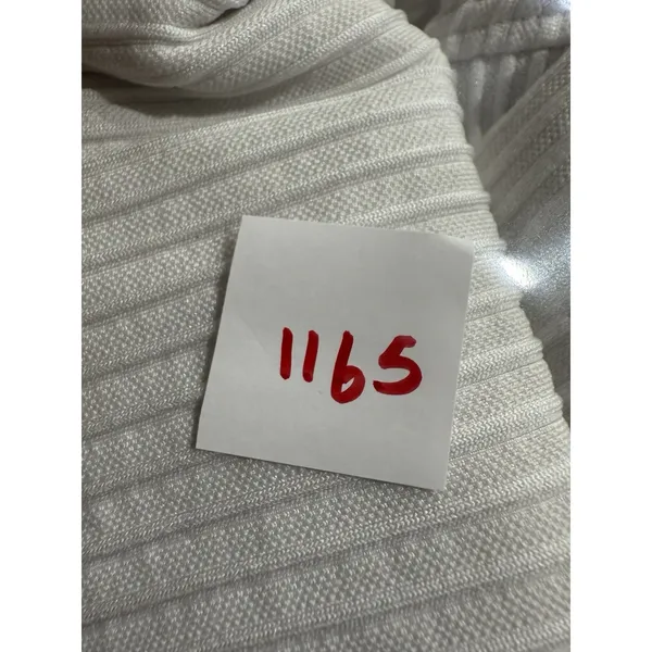 Lululemon‎ Rest Less Pullover Top Womens 8 White Ribbed Thumbholes - Image 8