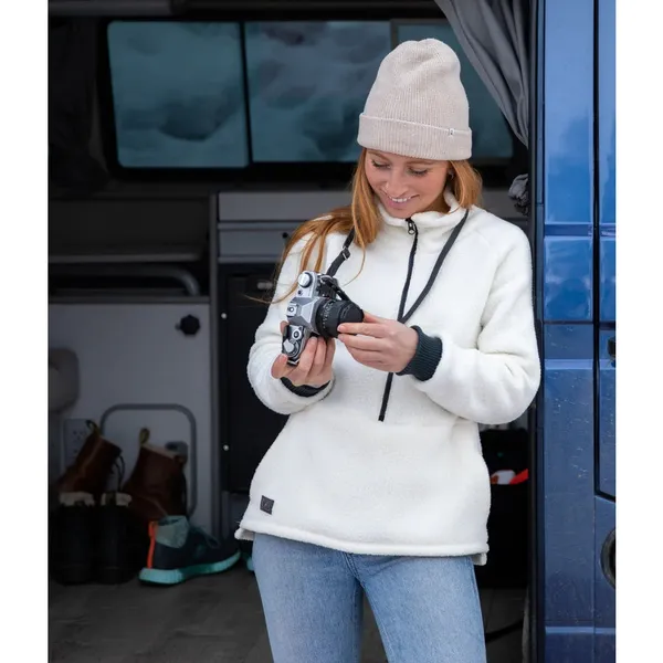 Deso Tioga Half-Zip Pull Over Fleecek Sweater S/M Fall Winter‎ Cozy Warm - Image 2