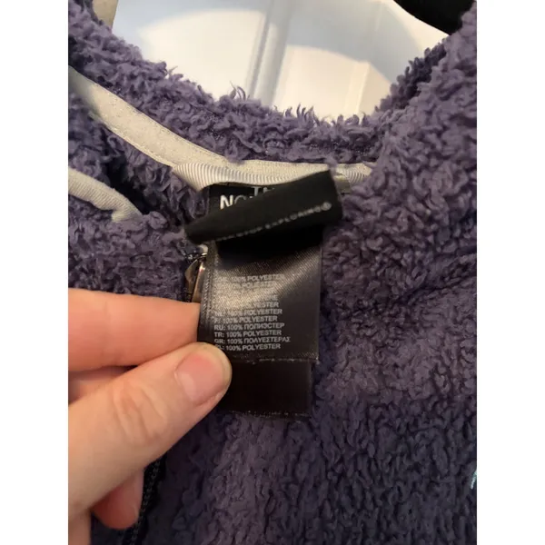 The North Face Womens Osito Full Zip Fleece Hoodie Purple‎ Large NF0A3XBC - Image 6
