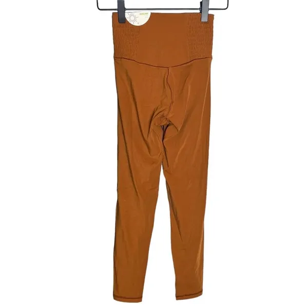 Offline By Aerie Women's XS High Waist Smocked Side Leggings Burnt Orange‎ New - Image 5