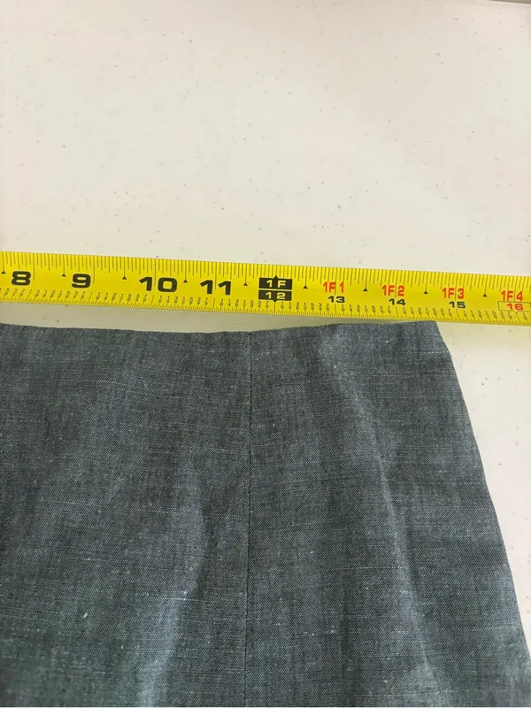 Ann Taylor Vintage Blue Classic Blazer and Skirt Suit Linen Cotton Blend 8/10 - Image 10