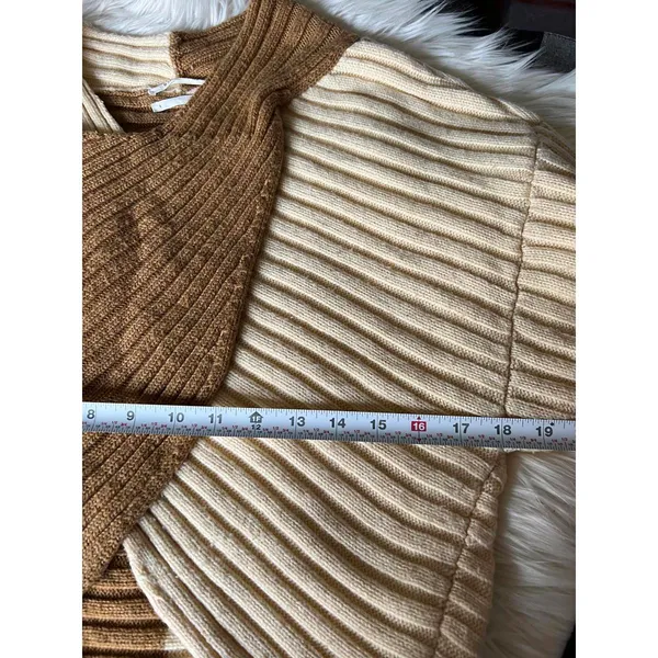 Anthropologie Colorblock Ribbed Knit Sweater Size L - Image 9
