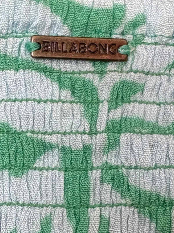 Billabong Two Tone Troical Leaf‎ Crop Top Size Small NWT - Image 5