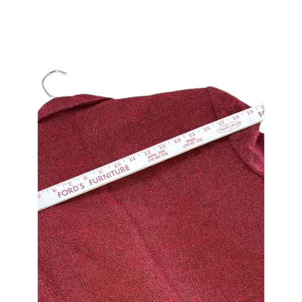 80s Country Suburban Dark Red Tweed Blazer 12 Made in‎ USA Notch Collar Vintage - Image 8