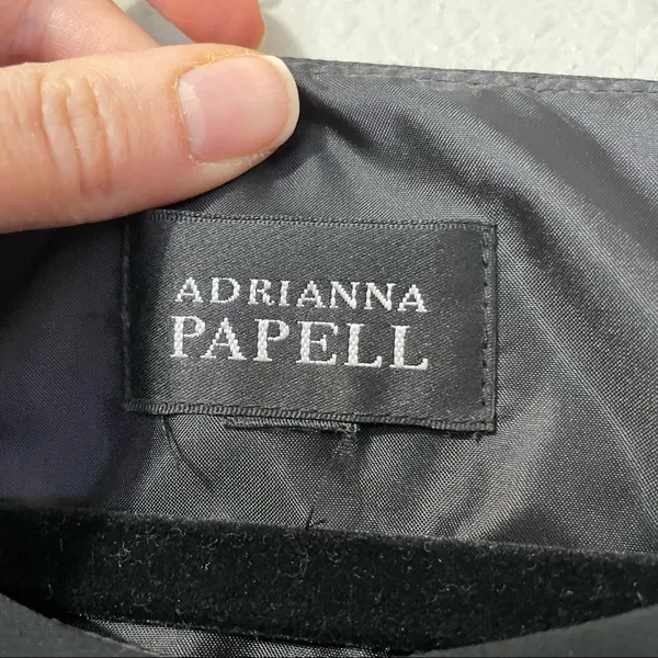 Adrianna Papell Black Ruffled Layered Mini Formal Dress Womens XS Cocktail Party - Image 3