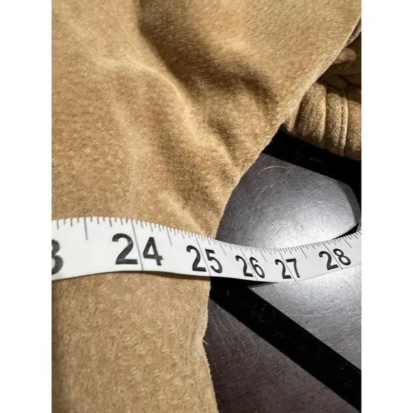 Vintage Wilsons Leather Suede & Faux Shearling Coat Penny Lane Y2K Tan M - Image 9