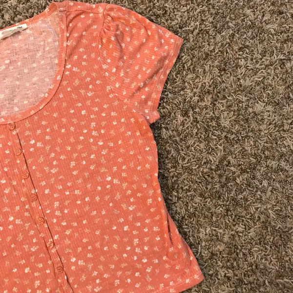 Hippie Rose peach floral crop top - Image 3