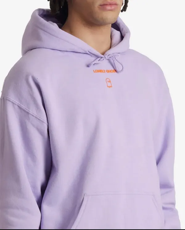 Lonely Ghost Sweatshirt Hooded Lilac Text Me When You Get Home - Image 5