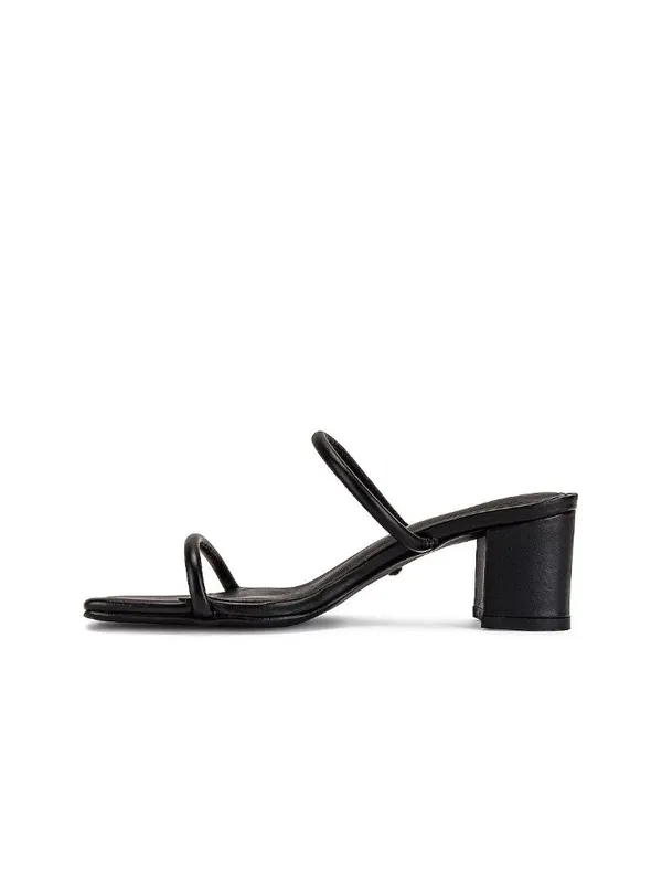 RAYE Etienne Low Heel in Black Leather 10 with Box Womens sandals - Image 4