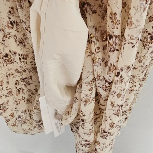 WDFMYS Floral Smocked Long Sleeve Dress Size L - Image 7