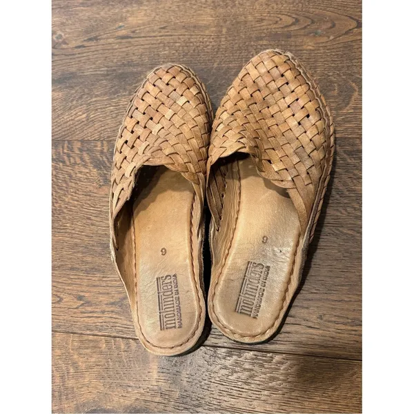 Mohinders Sz W9 Woven City Slipper in Oiled Brown - Image 3