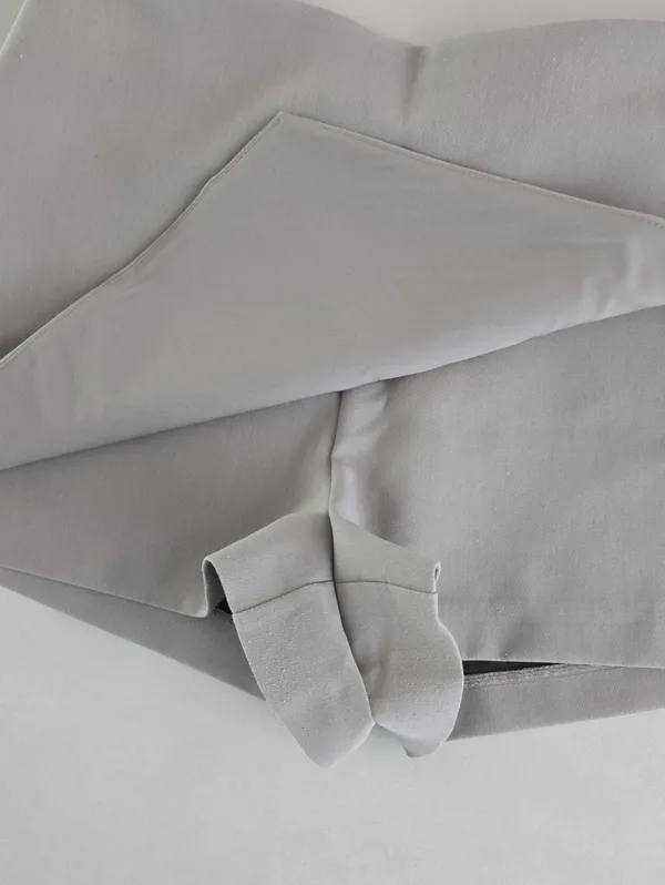 New Zara Gray Asymmetric Wrap Mini Skort Size XXL - Image 5