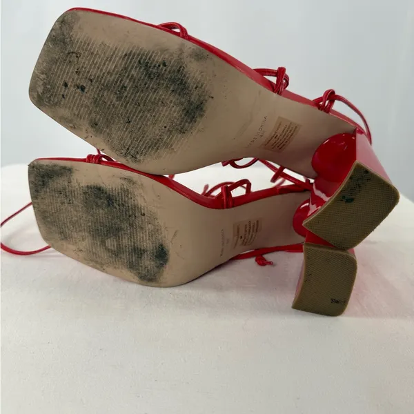Steve Madden Leverage Wrap Tie Heels in‎ Red Size 9 - Image 7
