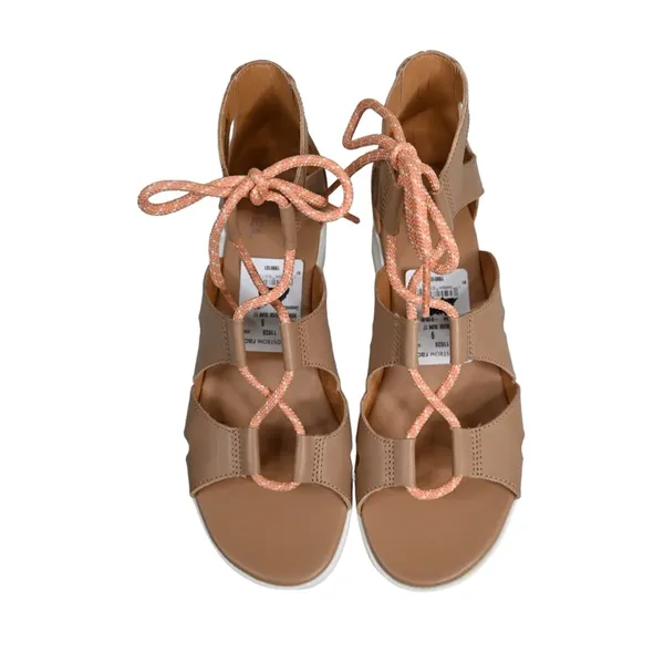 SOREL Womens 9 Cameron Platform Gladiator Sandal in Honest Beige/Gum NEW - Image 4