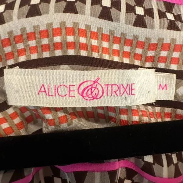 Alice & Trixie Geometric Silk Print Dress‎ Size Medium - Image 9