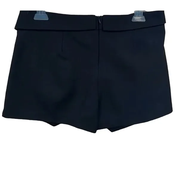 Zara Symmetrical Wrap Style Envelope City Skort Pockets Back Zipper S Black - Image 4