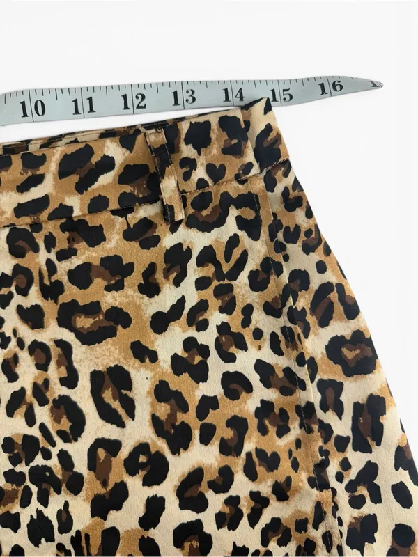 Nasty Gal Leopard Print Mini‎ Skirt Size 6 Y2K Cheetah A-Line Mini - Image 5