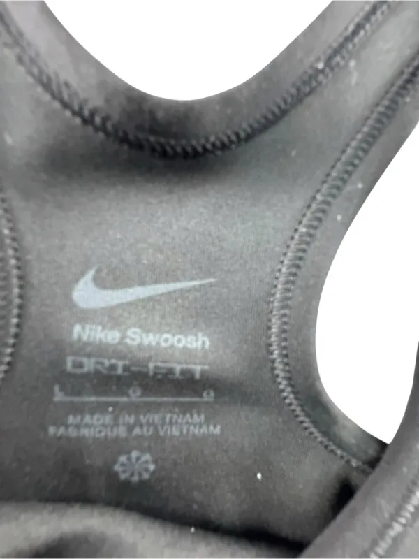Nike Black Racerback Sports Bra with White Swoosh - Image 5
