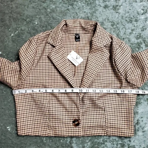 Windsor Brown‎ Houndstooth Cropped Jacket - Image 5