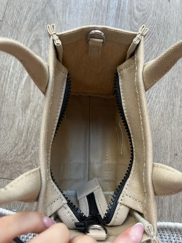 Beige Marc Jacob’s The Canvas Crossbody Tote Bag - Image 4