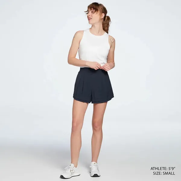 CALIA Women's Double Layer Hem Shorts - Darker Ardosia Slate L - Image 2