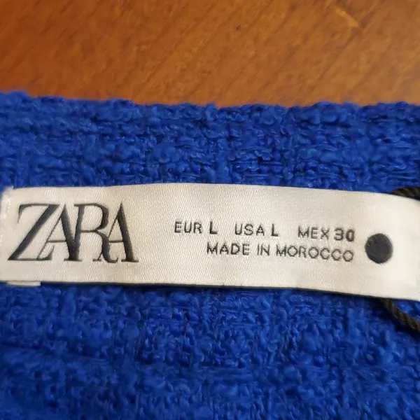 Zara Mini Skirt/ Blue color/Size L - Image 5