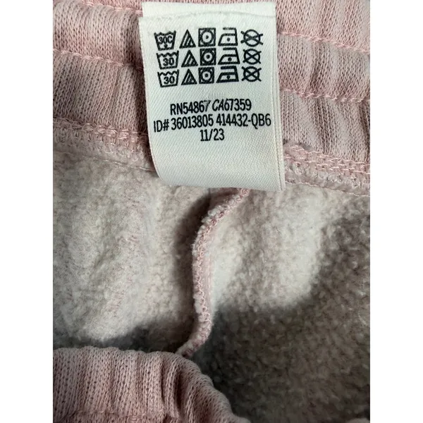 PINK Victoria's Secret Fleece Jogger Sweatpants Womens Large Pink Drawstring - Image 12