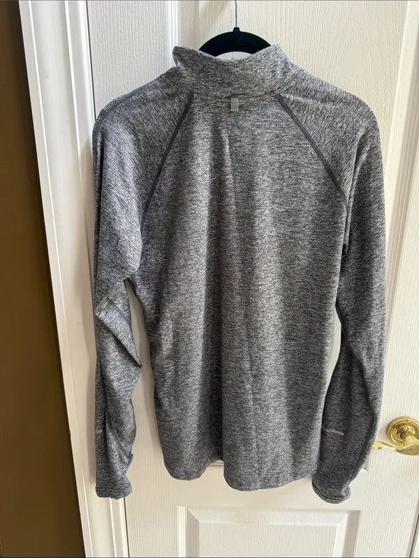 Nike Gray Dri-FIT Heathered Running Top - Image 2