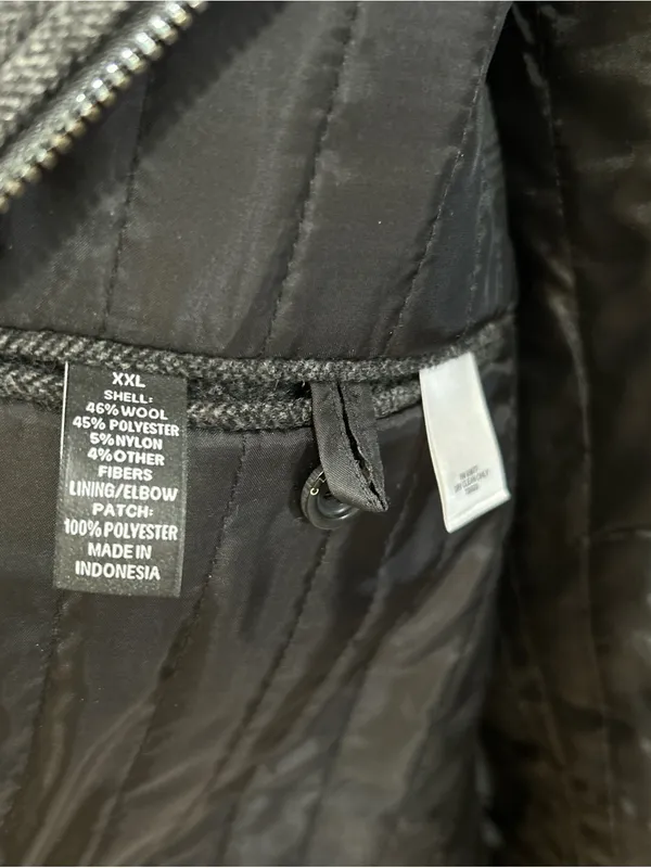 Claiborne Dark Charcoal Wool Pea Coat Gray Size XXL - Image 8