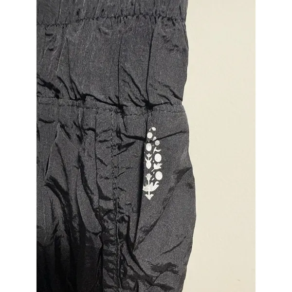 FP Movement The Way Home Shorts Women M Black Smocked Running OB1012677 - Image 2