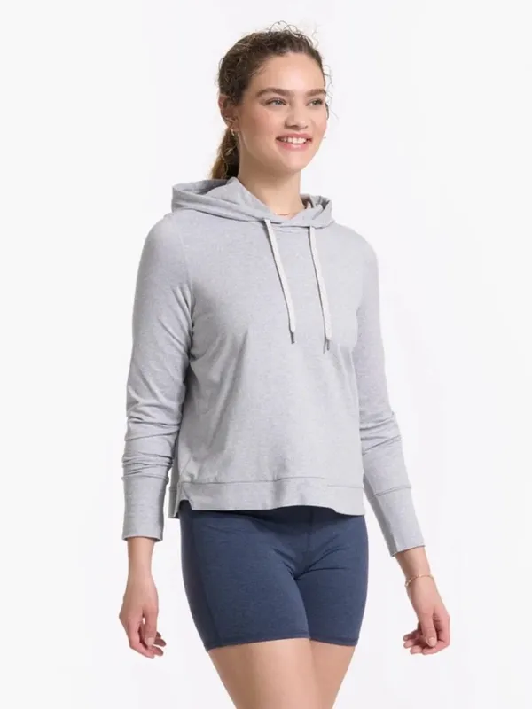 Vuori Halo Essential Hoodie Light Gray Heather Women's Minimalist Outdoor Size M - Image 3