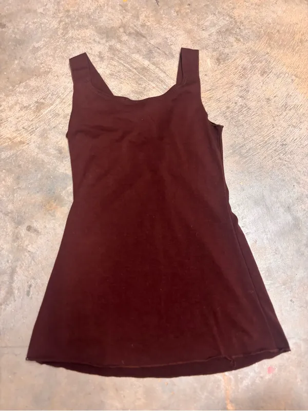 Candy Rain Chocolate Brown Y2K Tank Top Sequin Chain Neckline Womens Small - Image 6