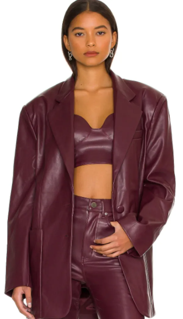 Revolve AFRM Koa Vegan Leather Top - Image 2