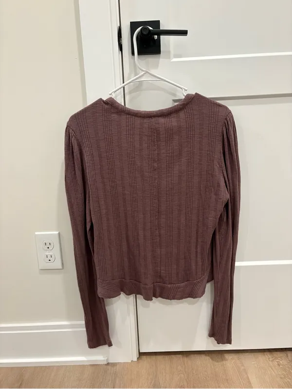 Pilcro By Anthropologie Puff Sleeve Cardigan Size Medium - Image 5