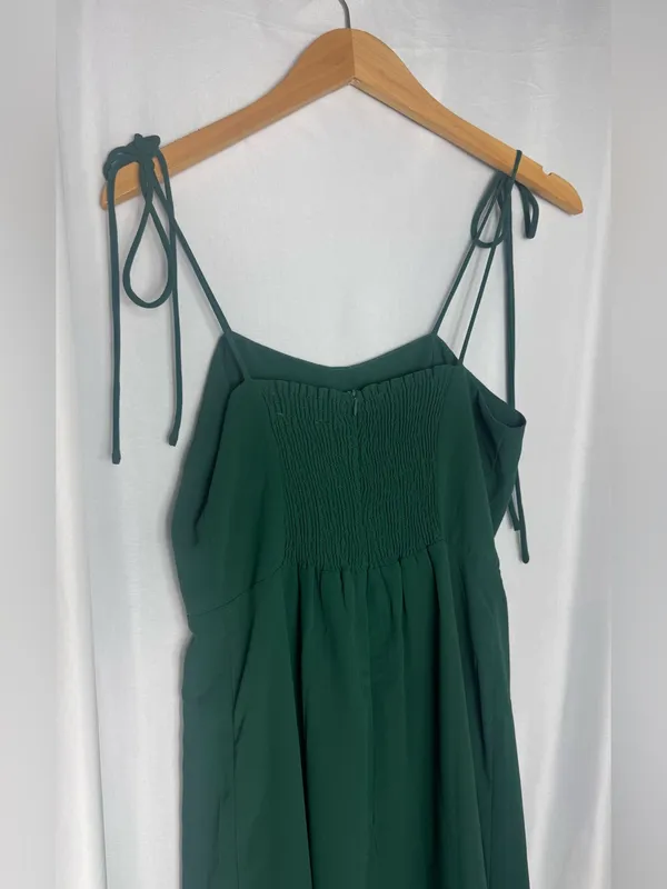 Rihoas wedding party evening dress Dark Green Tie-Shoulder chiffon S NWOT - Image 9