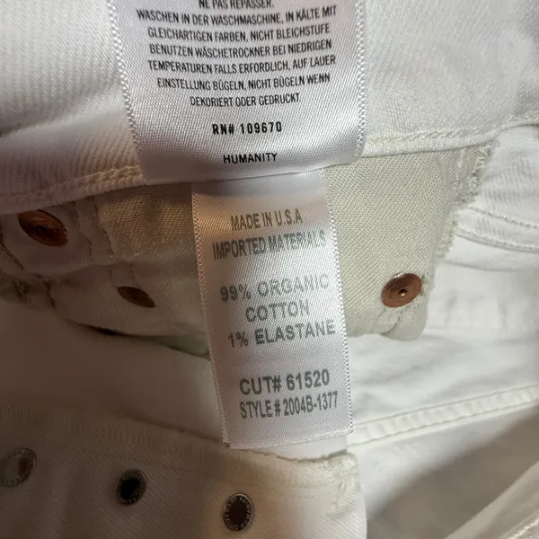 Citizens of Humanity Premium Vintage White High Rise Crop Raw Hem Jeans Size 25 - Image 9