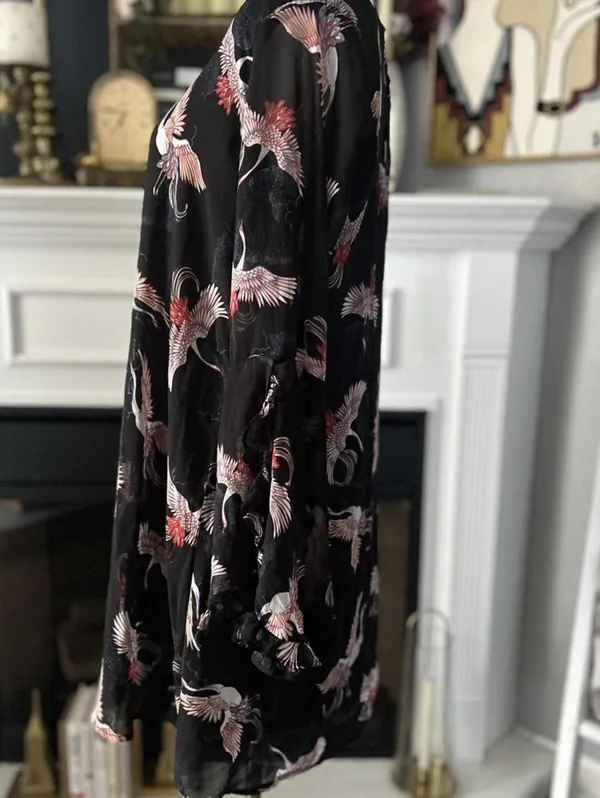 Francesca's Mi'ami Black Dress w/Bell Sleeves Shift Dress Size Medium - Image 5