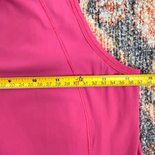 Lululemon Sculpt Tank Top Pink Mesh Back Cutout‎ High Neck Sleeveless Athletic - Image 6