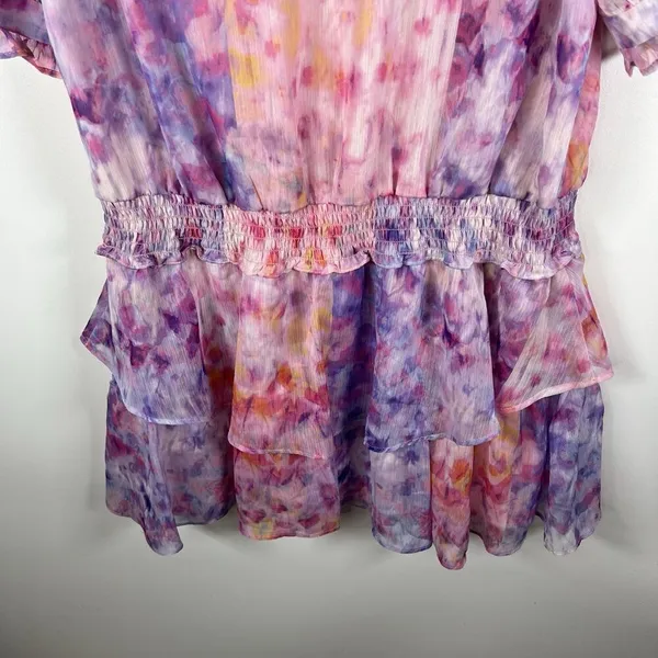 Amanda Uprichard Adriel Mini Cocktail Fairy Cotton Candy Wash‎ Ruffle Dress Sz M - Image 11