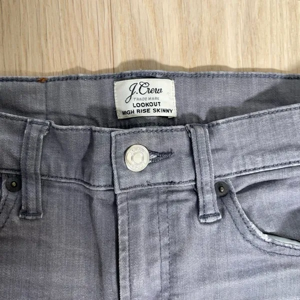 J. Crew Lookout High Rise Skinny Jeans in Grey - Image 8