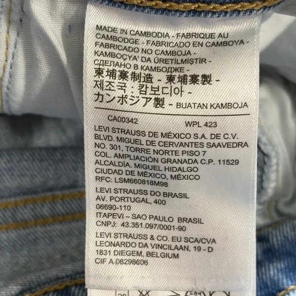 Levi's Premium Womens 25x27 Wedgie Jeans‎ High Rise Button Fly Light Wash Ankle - Image 15