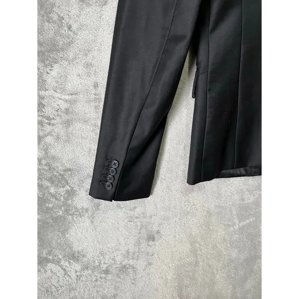 J.Crew Black Wool Blazer Tailored Career Quiet Luxury Minimalist Classic 2 Tall‎ - Image 6