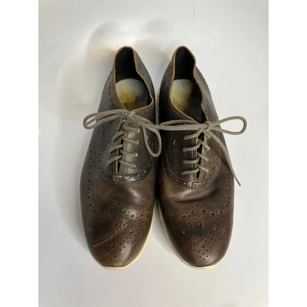 Cole‎ Haan zerogrand brown leather wingtip Oxford shoes women's size 10 casual - Image 2