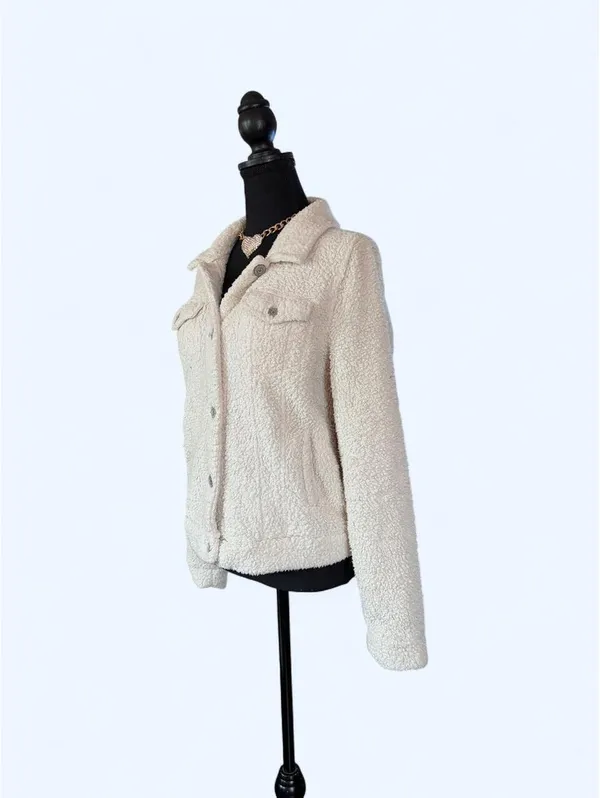 Vintage Y2K Mudd Faux Fur Sherpa McBling Jacket size large - Image 5