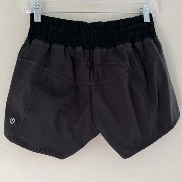 Lululemon Run Track Attack Running Shorts Black Athletic Women's Size 6 - Image 3